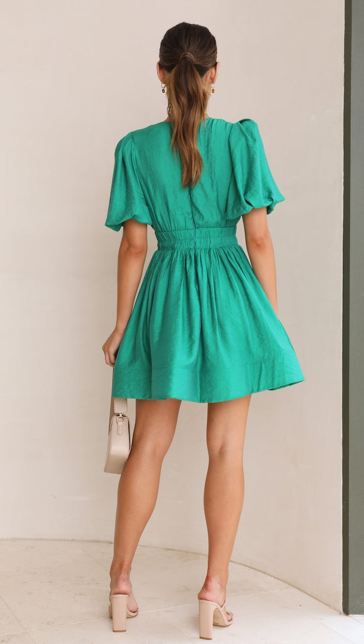 Olivia | Women’s Spring Puff Sleeve Mini Dress