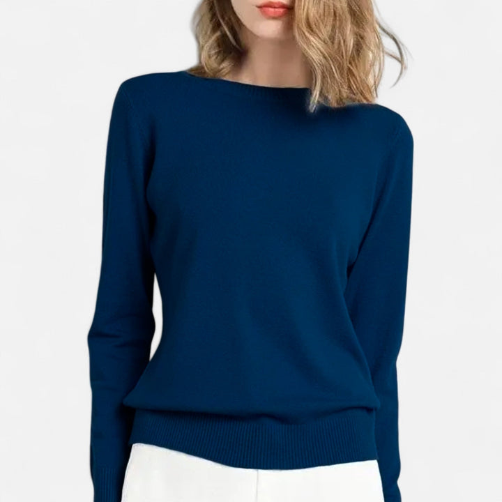 Joneex | Women’s Merino Wool Sweater – Timeless O-Neck Elegance