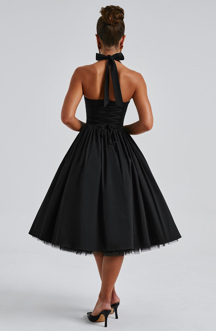 Ivy | Women Wedding Guest Halter Midi Dress