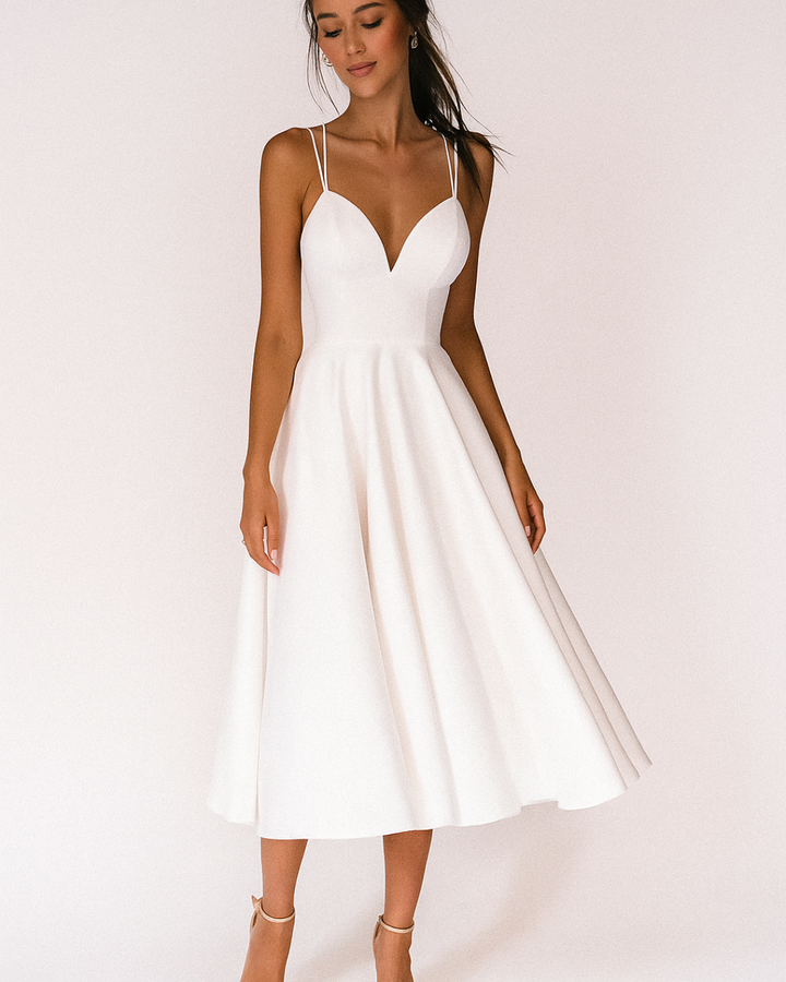 Isabella | Women Wedding Guest Strappy Midi Dress