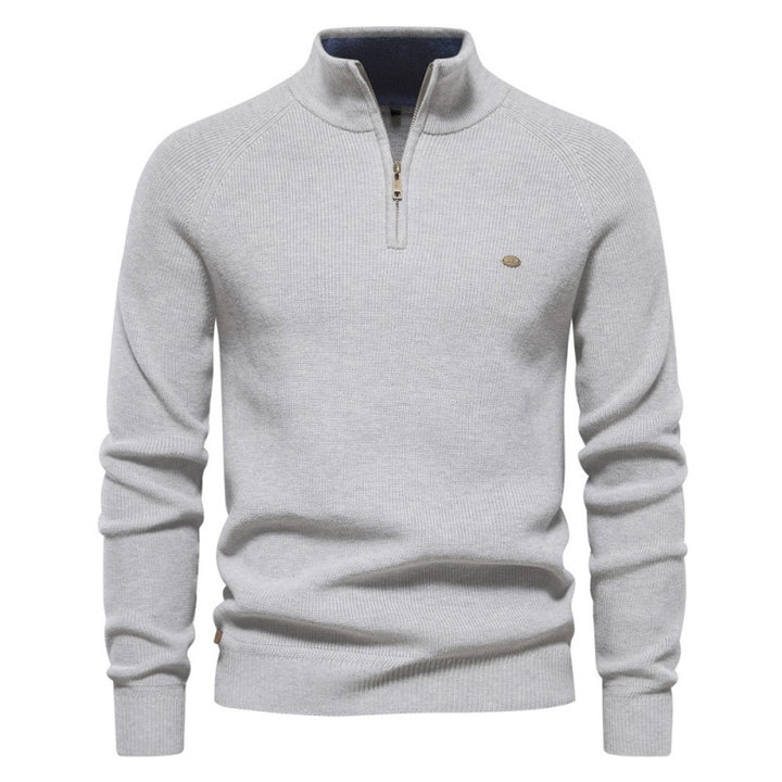 Joneex | Men’s Cotton Zip Sweater – Refined Knitwear for the Season