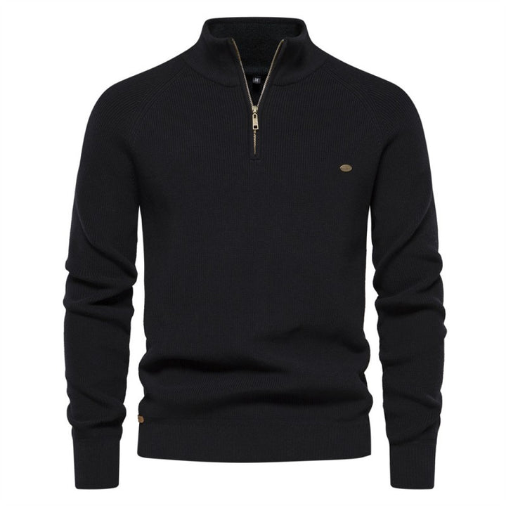 Joneex | Men’s Cotton Zip Sweater – Refined Knitwear for the Season