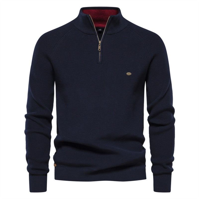 Joneex | Men’s Cotton Zip Sweater – Refined Knitwear for the Season