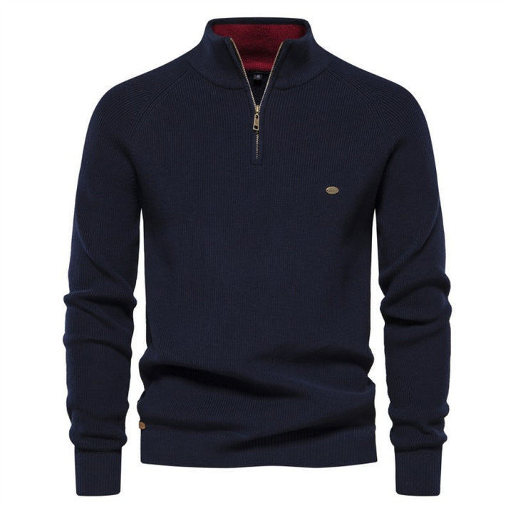 Joneex | Men’s Cotton Zip Sweater – Refined Knitwear for the Season