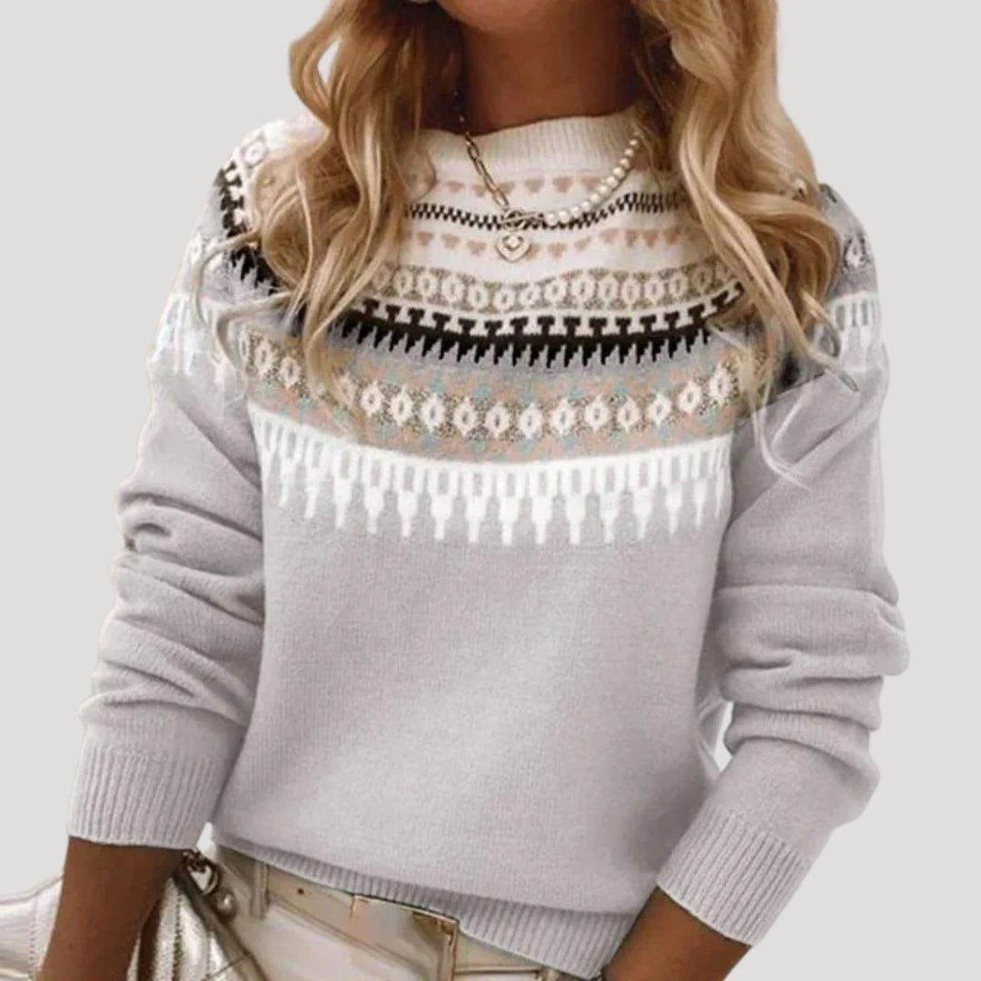 Jodi | Women’s Spring Fair Isle Knit Sweater