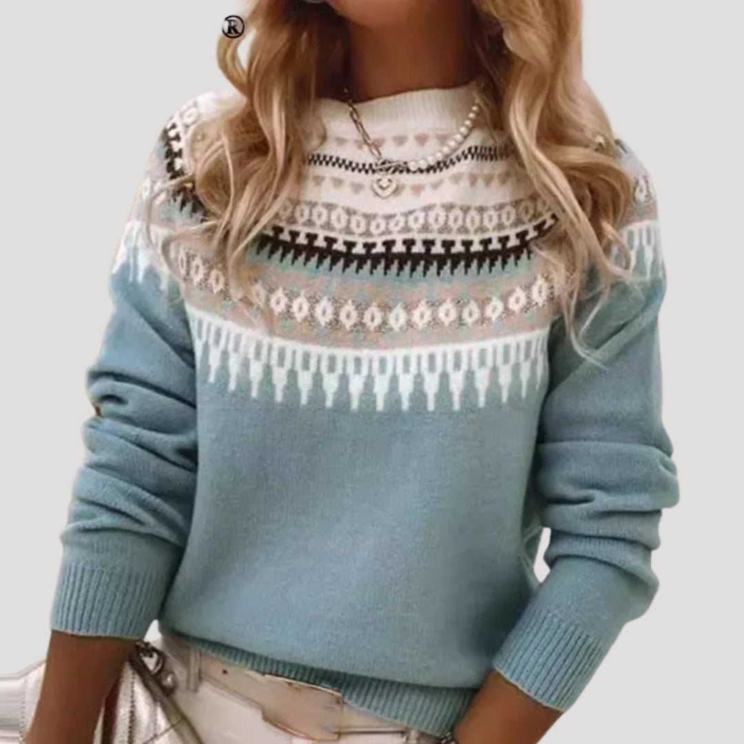 Jodi | Women’s Spring Fair Isle Knit Sweater