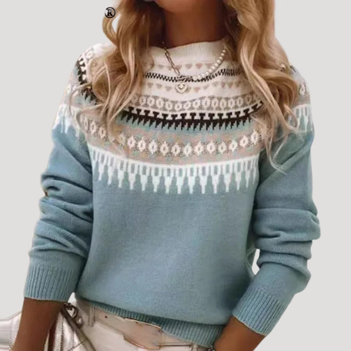 Jodi | Women’s Spring Fair Isle Knit Sweater