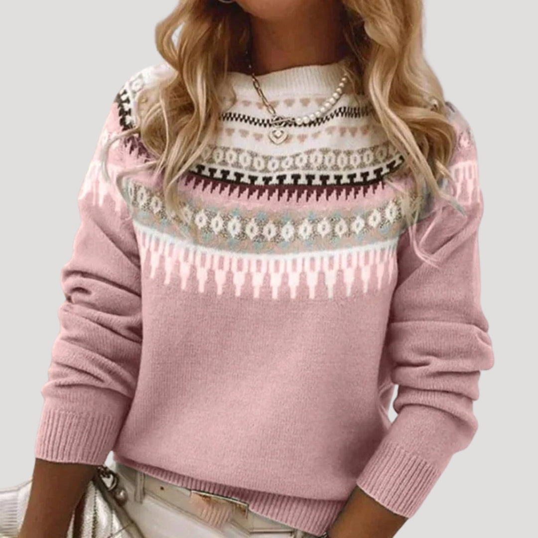 Jodi | Women’s Spring Fair Isle Knit Sweater