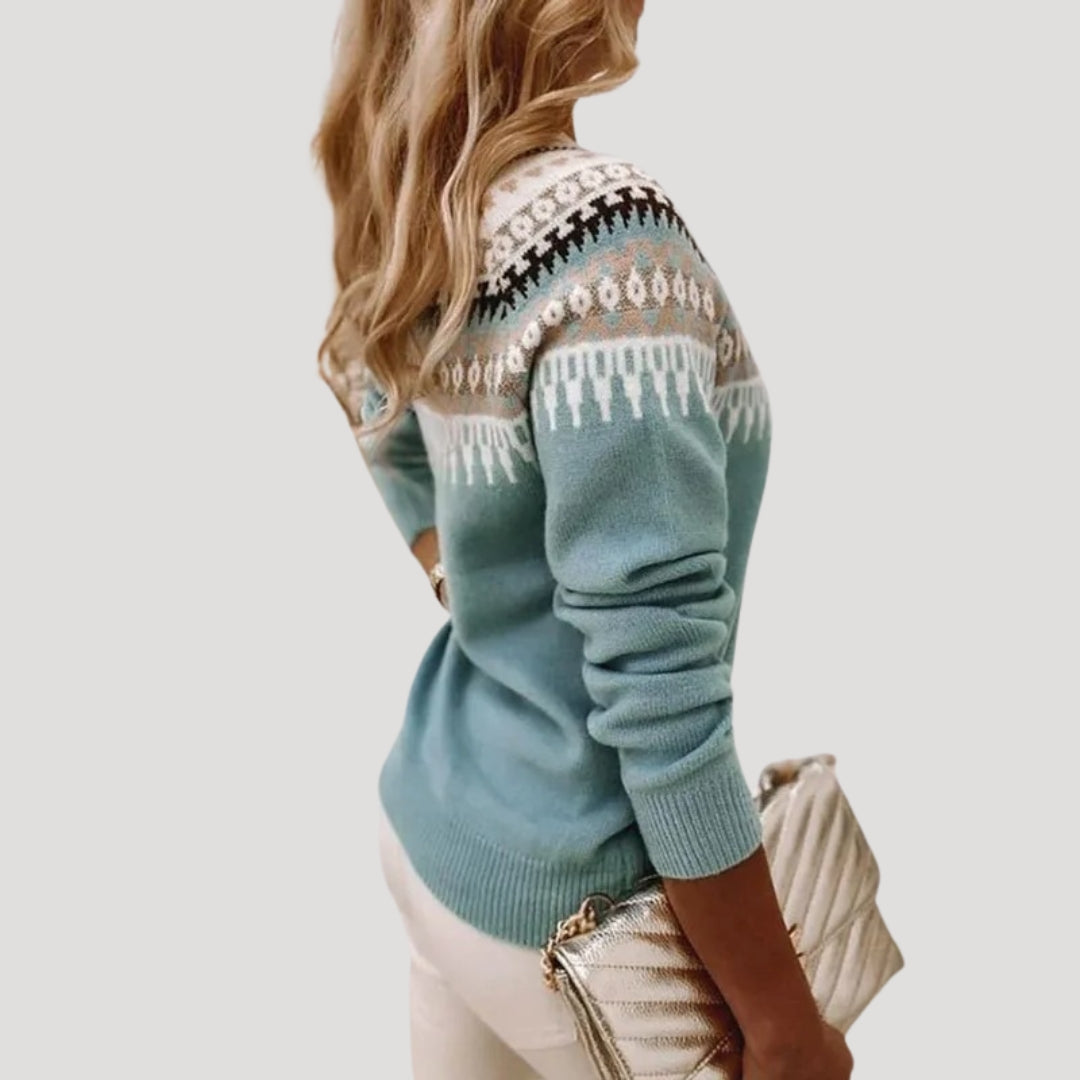 Jodi | Women’s Spring Fair Isle Knit Sweater