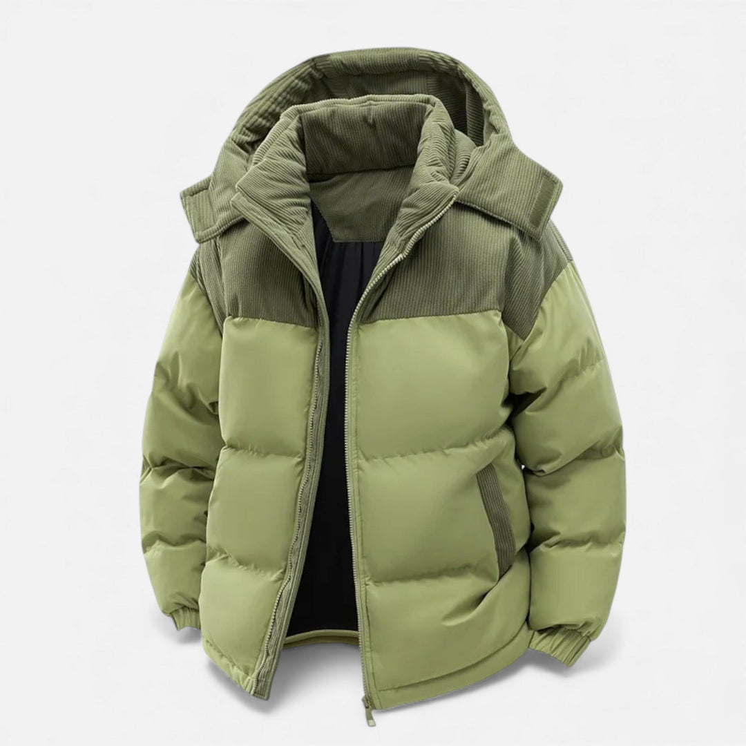 Joneex | Men’s Fleece-Lined Winter Jacket with Removable Hood