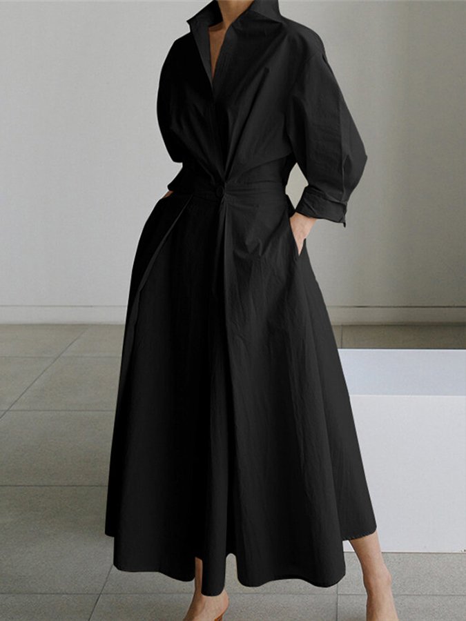Zara  | Women’s Belted Shirt Maxi Dress