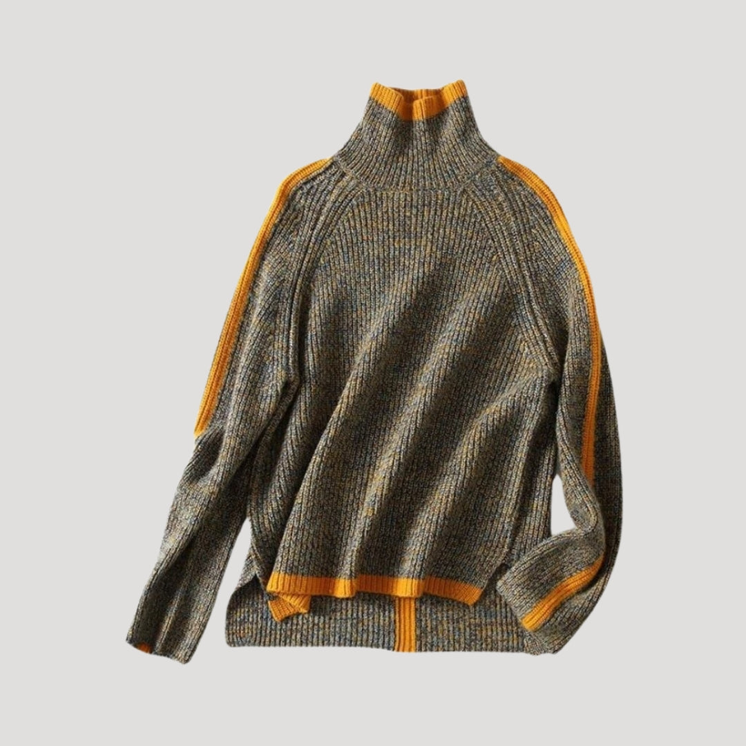 Mia | Women’s Spring Ribbed Turtleneck Knit Sweater