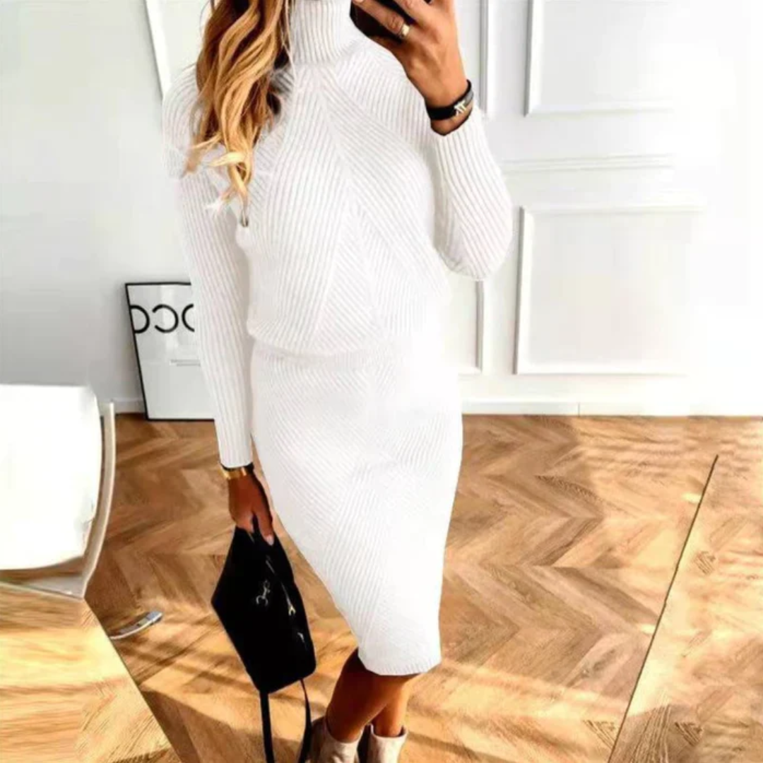 Chloe | Women’s Stylish Comfortable Midi Sweater Dress