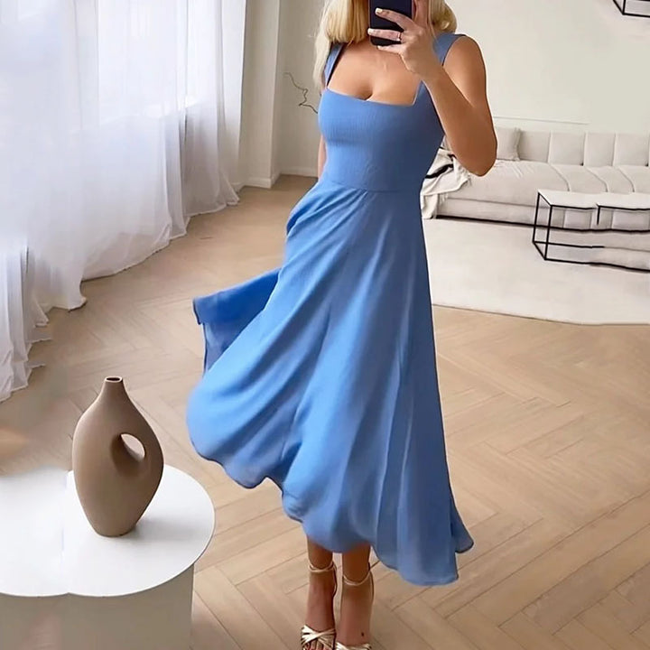 Joanna | Women Wedding Guest Square Midi Dress