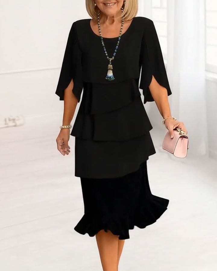 Margaret | Elegant Comfort Ruffle Dress
