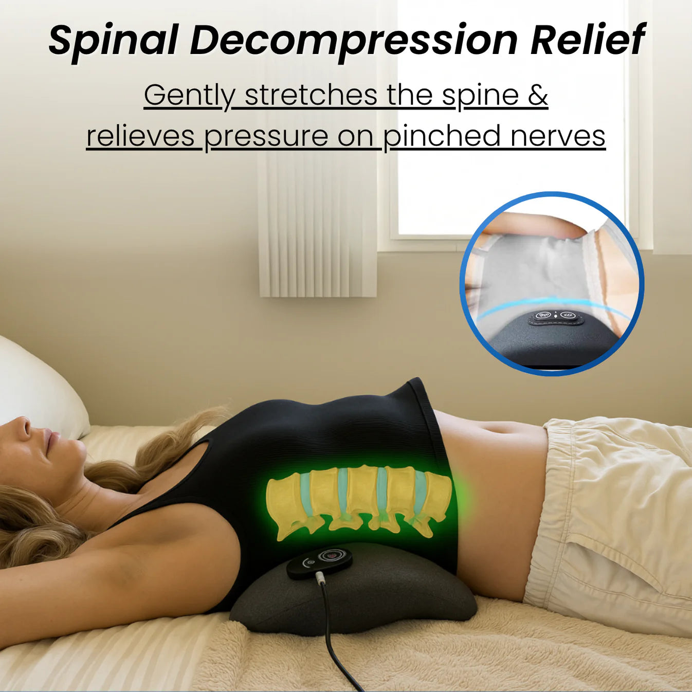 3-in-1 Smart Pillow for Back Pain Relief
