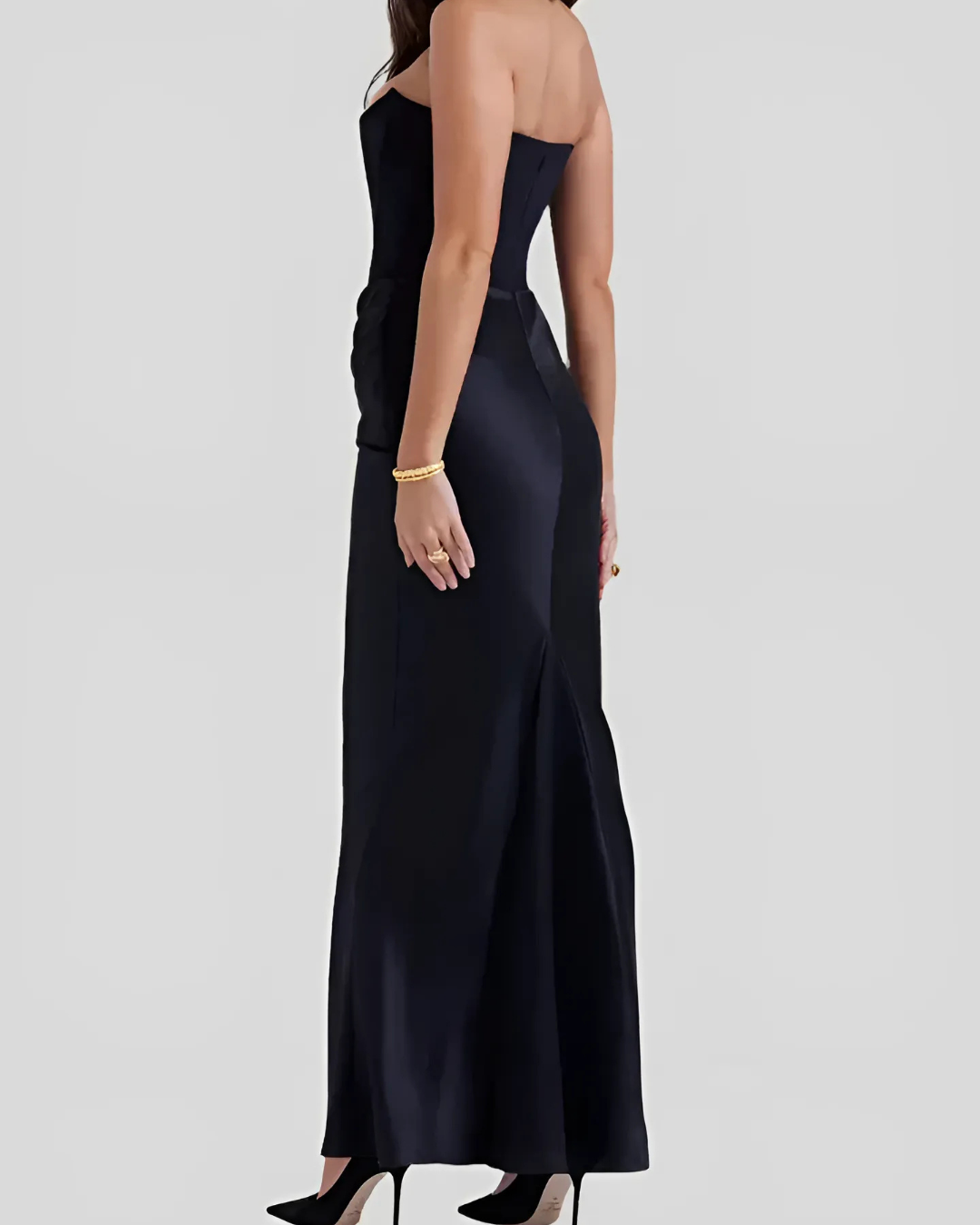 Hannah | Women Wedding Guest Draped Maxi Dress