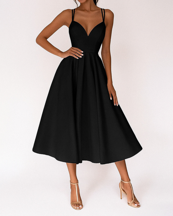 Isabella | Women Wedding Guest Strappy Midi Dress