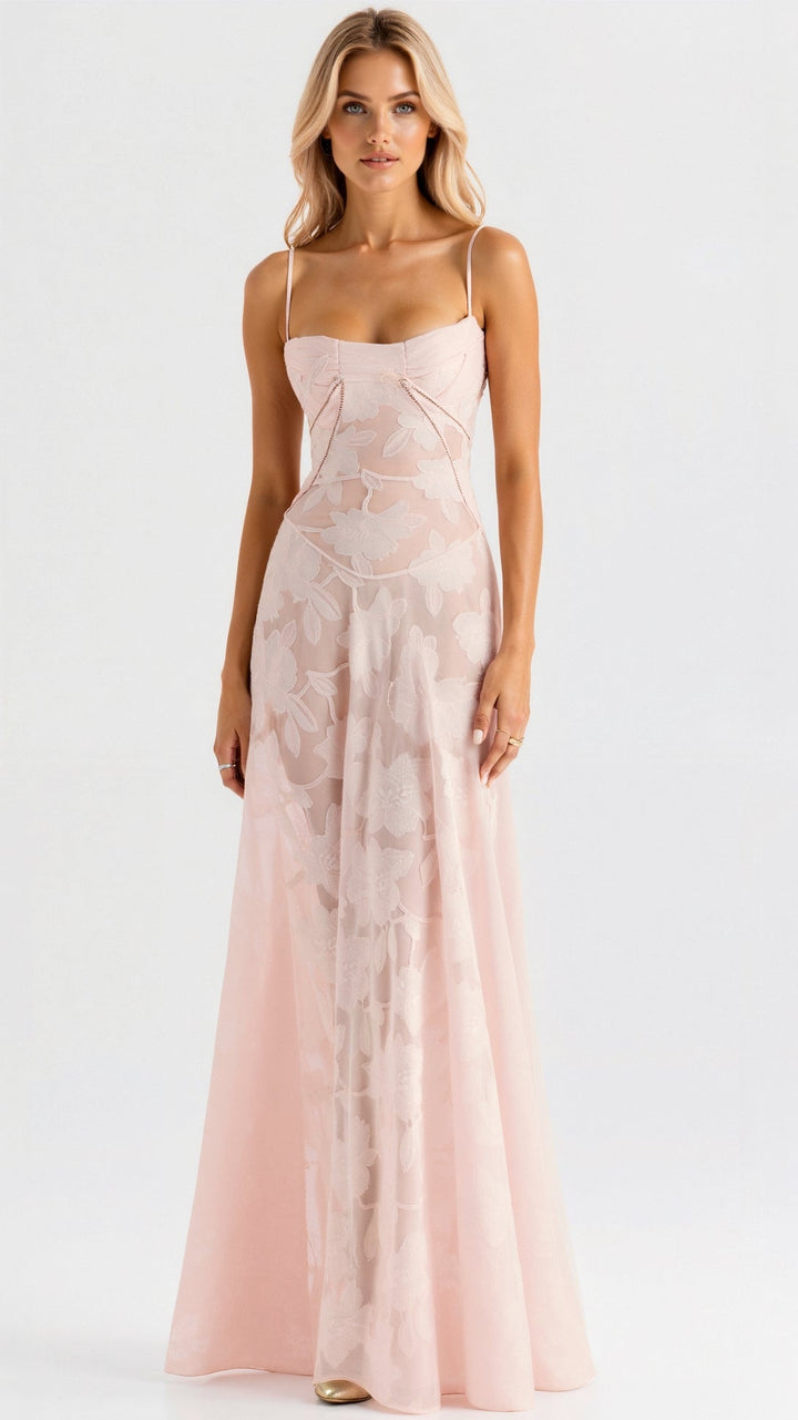 Amelia | Women’s Wedding Guest Slip Maxi Dress