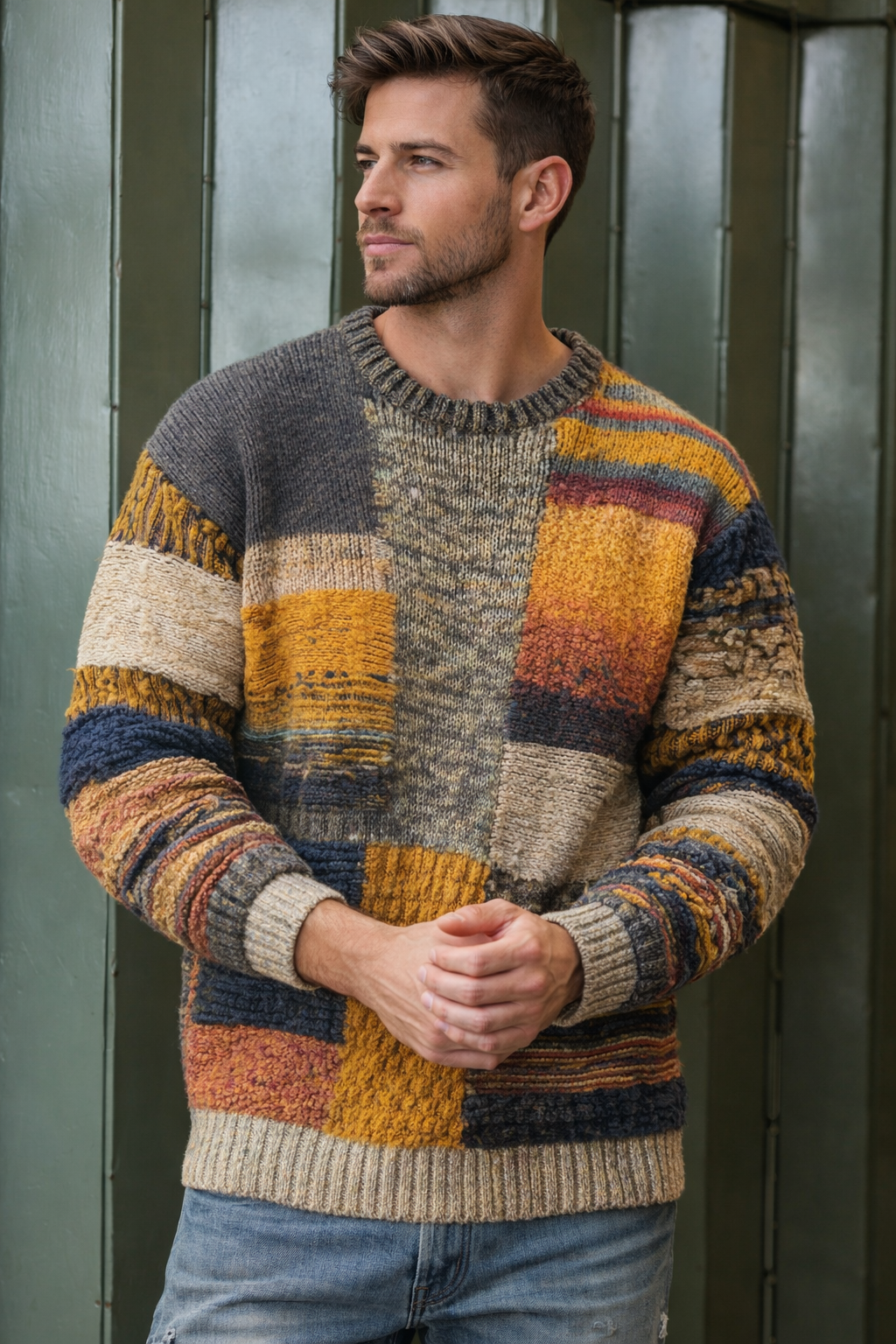 GATEN ABSTRACT KNIT SWEATER