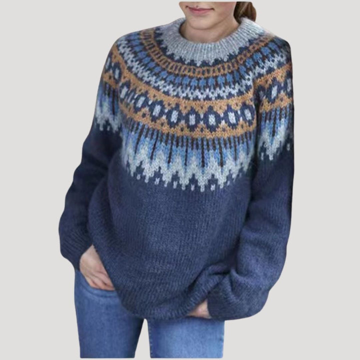 Julia | Women’s Spring Patterned Knit Pullover Sweater