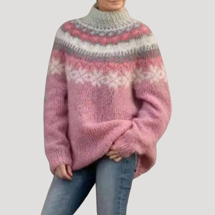 Julia | Women’s Spring Patterned Knit Pullover Sweater