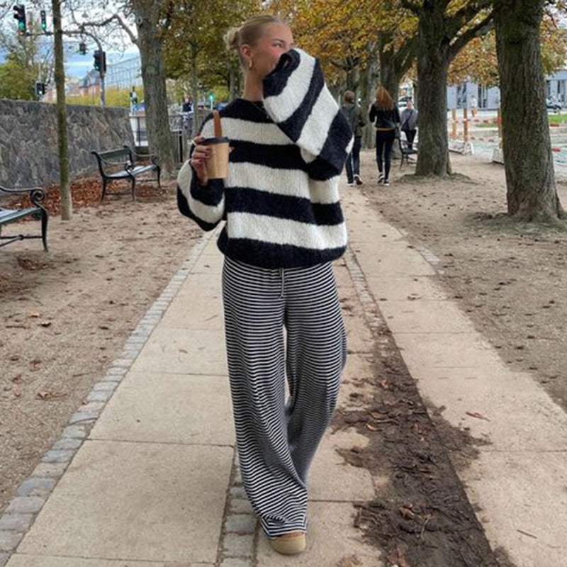 Ava | Women’s Spring Striped Relaxed Pants