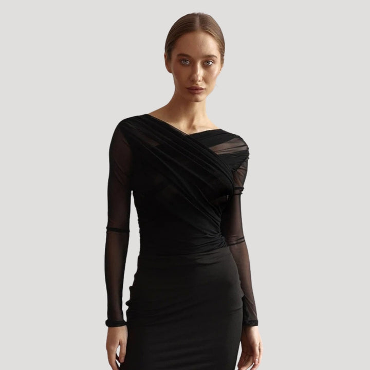 Paige | Women’s Spring Sheer Wrap Long-Sleeve Top