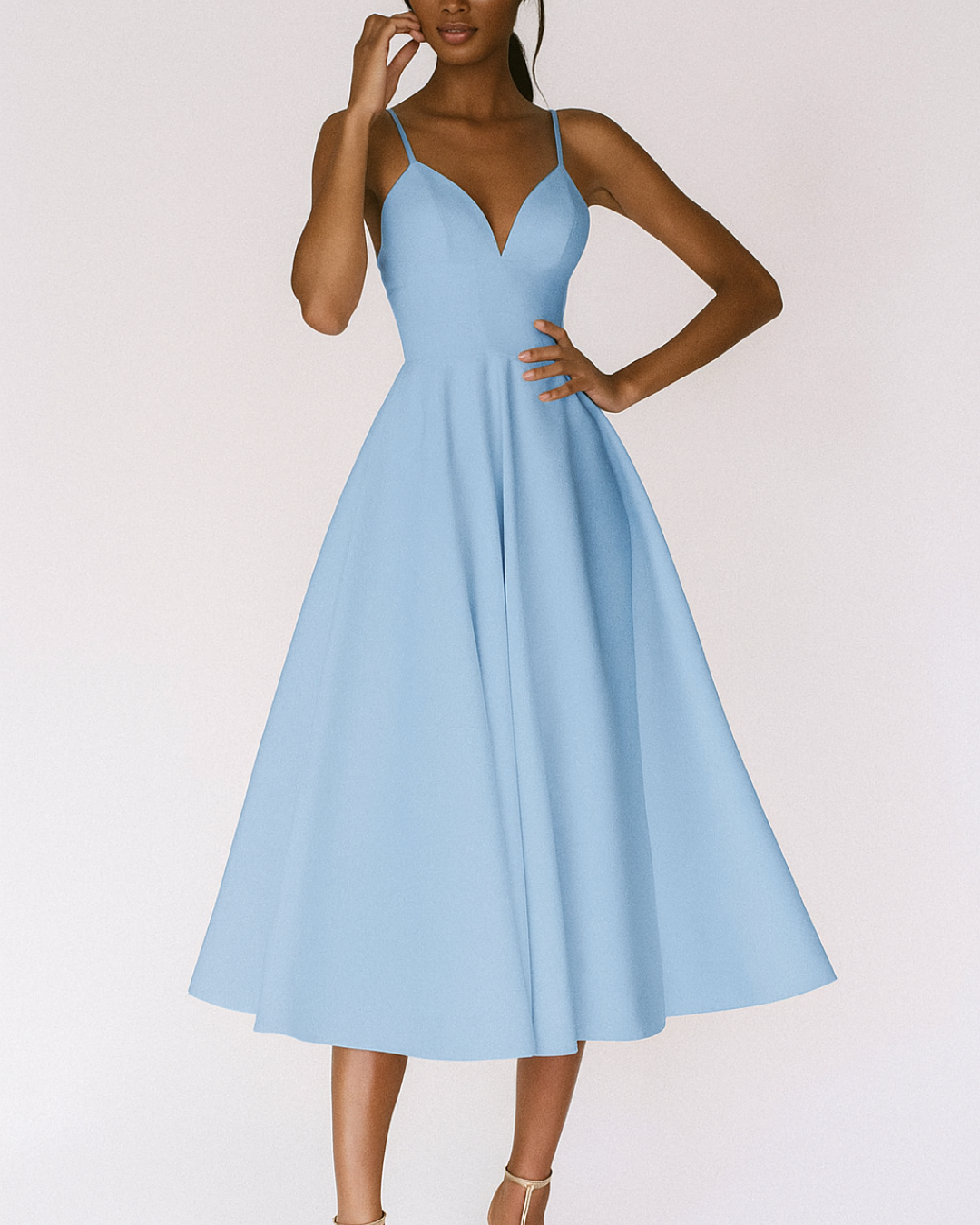 Isabella | Women Wedding Guest Strappy Midi Dress