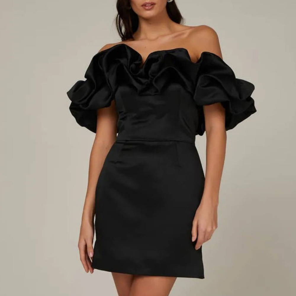 Evelyn | Women Wedding Guest Ruffle Mini Dress