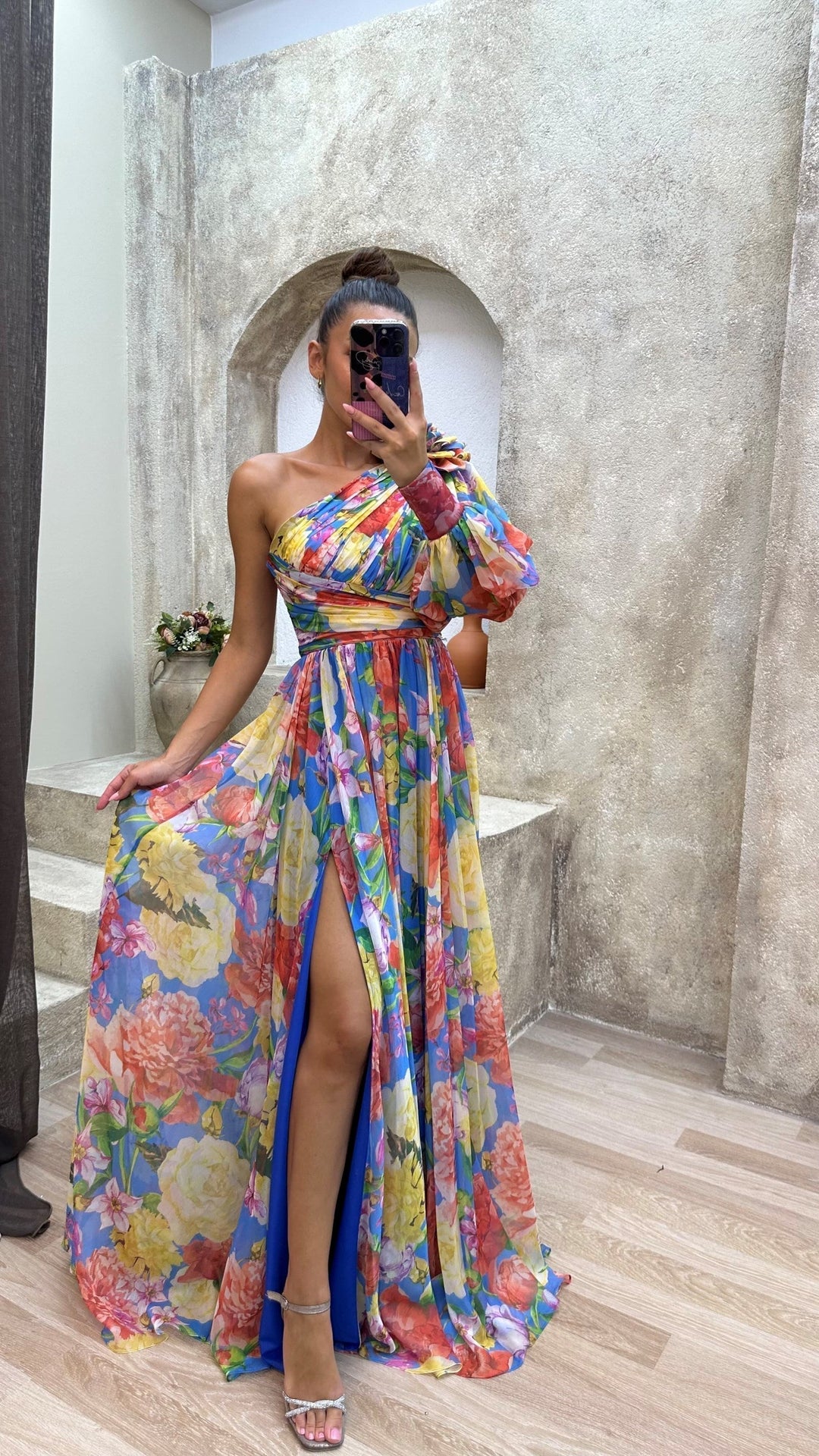 Millie | Women’s Elegant Floral Slit Maxi Dress