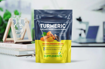 Turmeric Tablets 4000mg + Ginger + Black Pepper | 120 Tablets