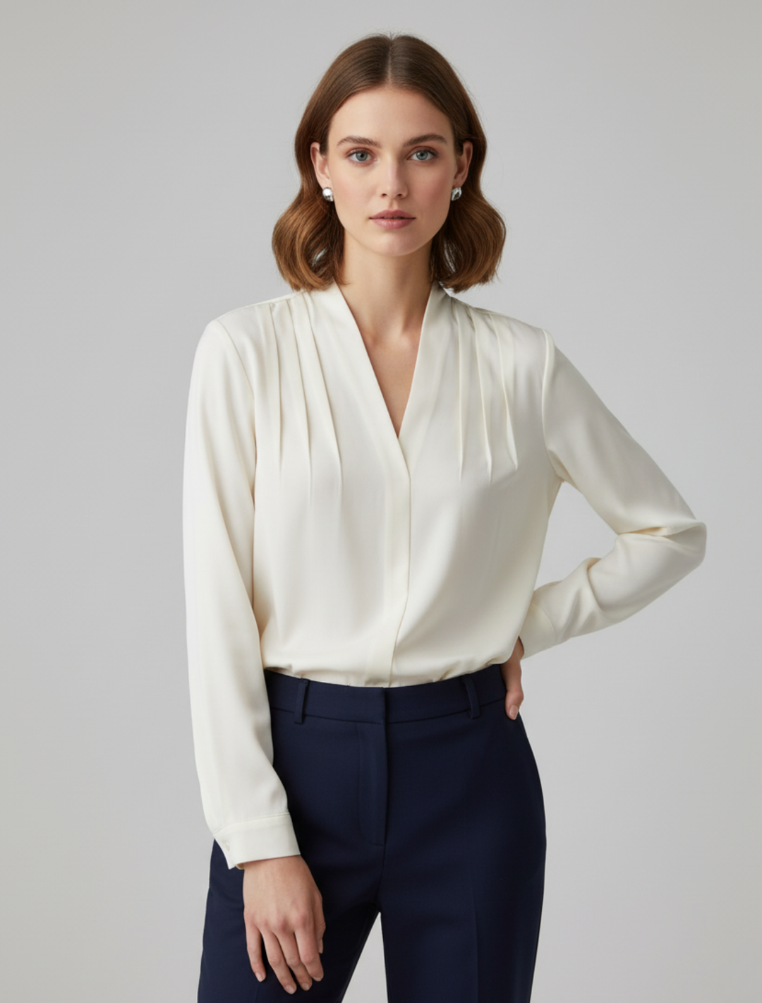 Bethany | Women’s Puff Sleeve Blouse Tailored Waist