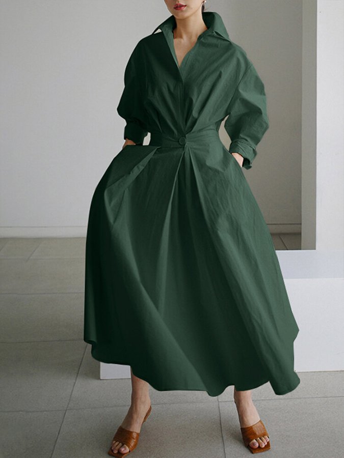 Zara  | Women’s Belted Shirt Maxi Dress
