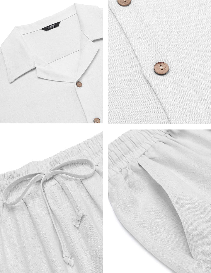 Casual Linen Style Beach Sets Summer