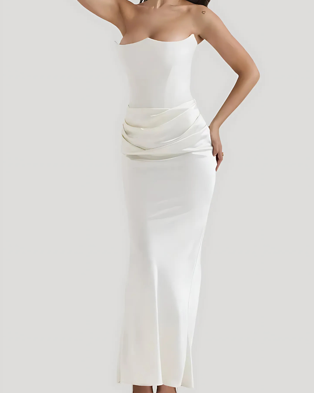 Hannah | Women Wedding Guest Draped Maxi Dress