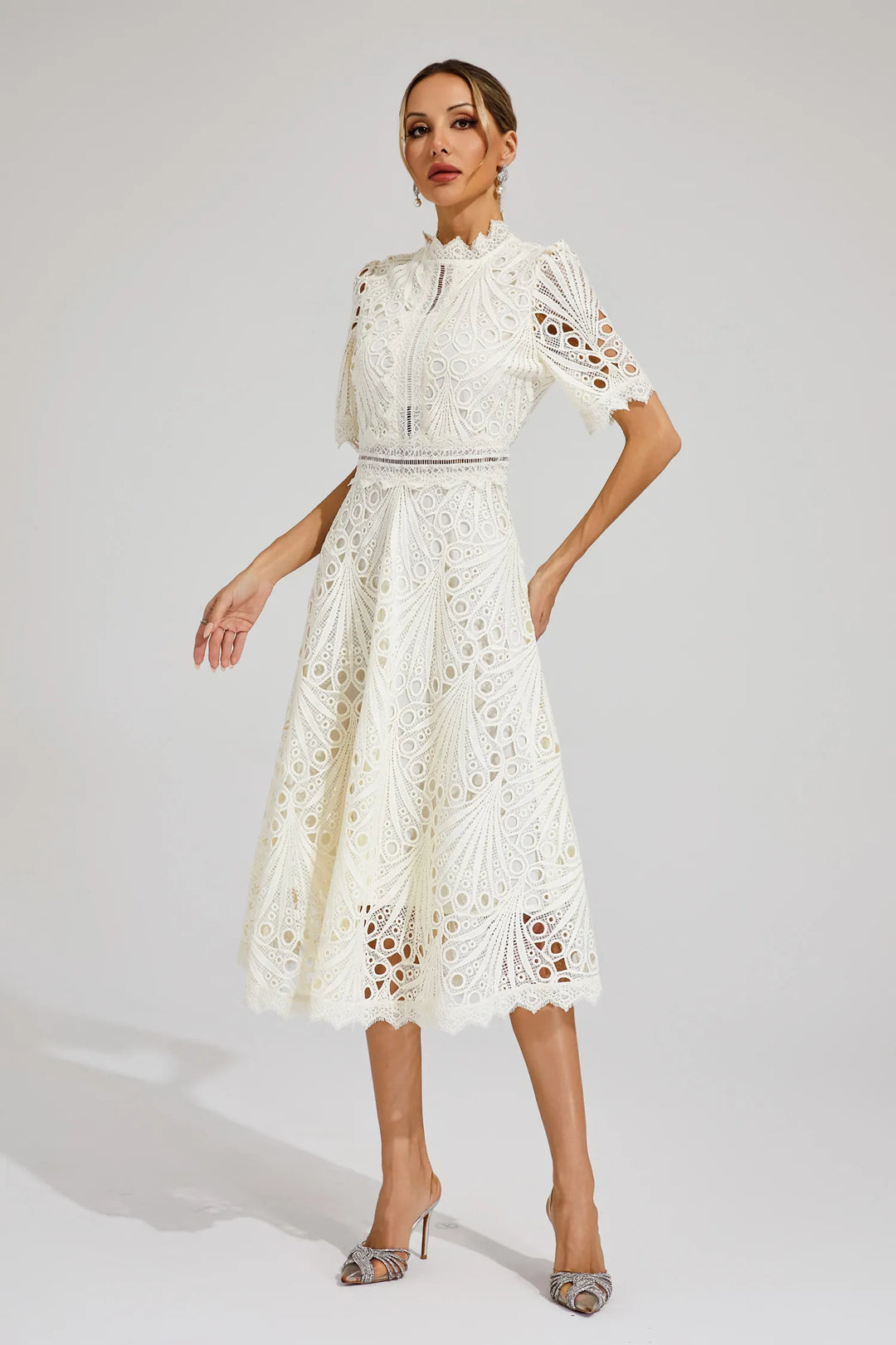 Willow | Women’s Chic Lace Midi Dress