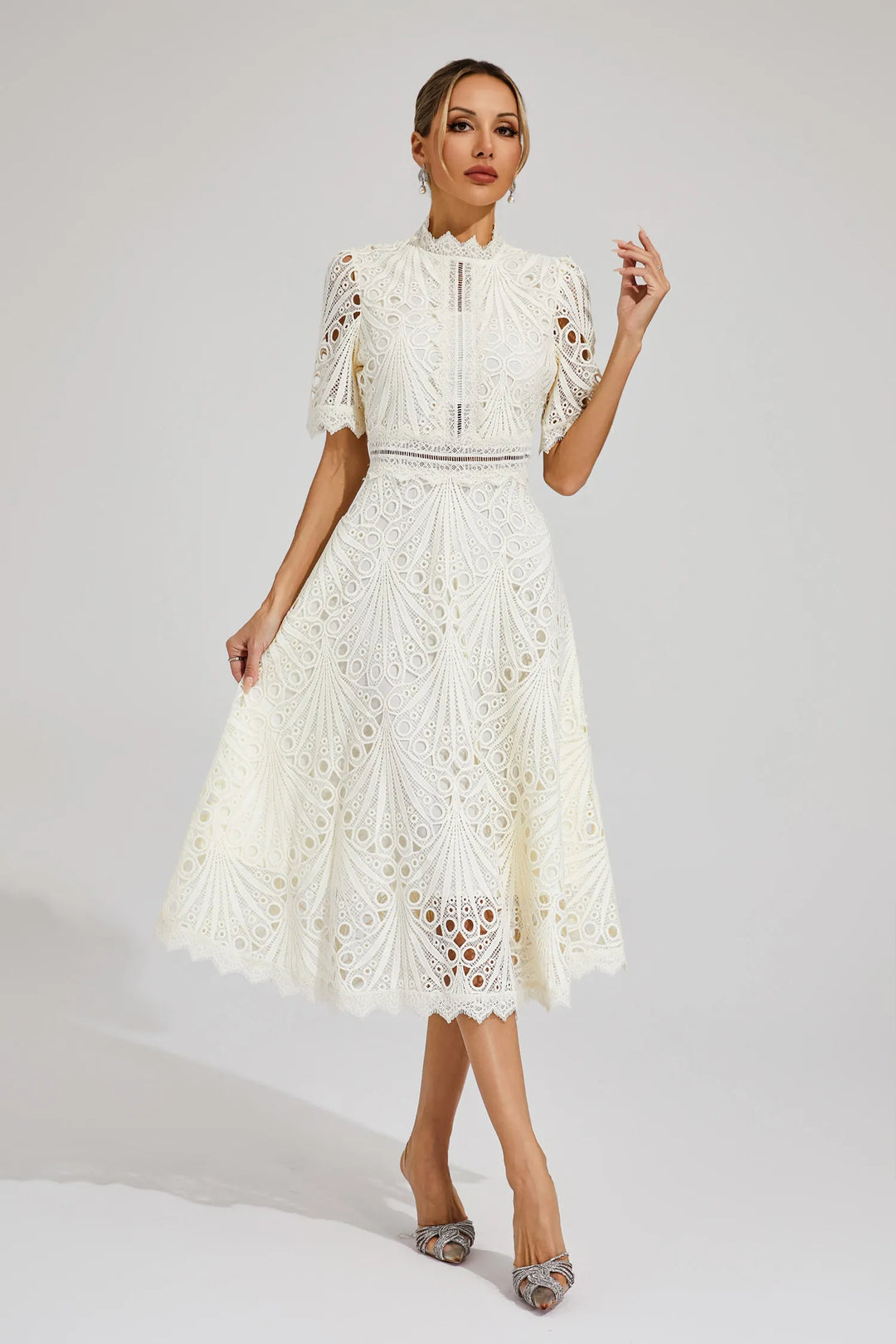 Willow | Women’s Chic Lace Midi Dress