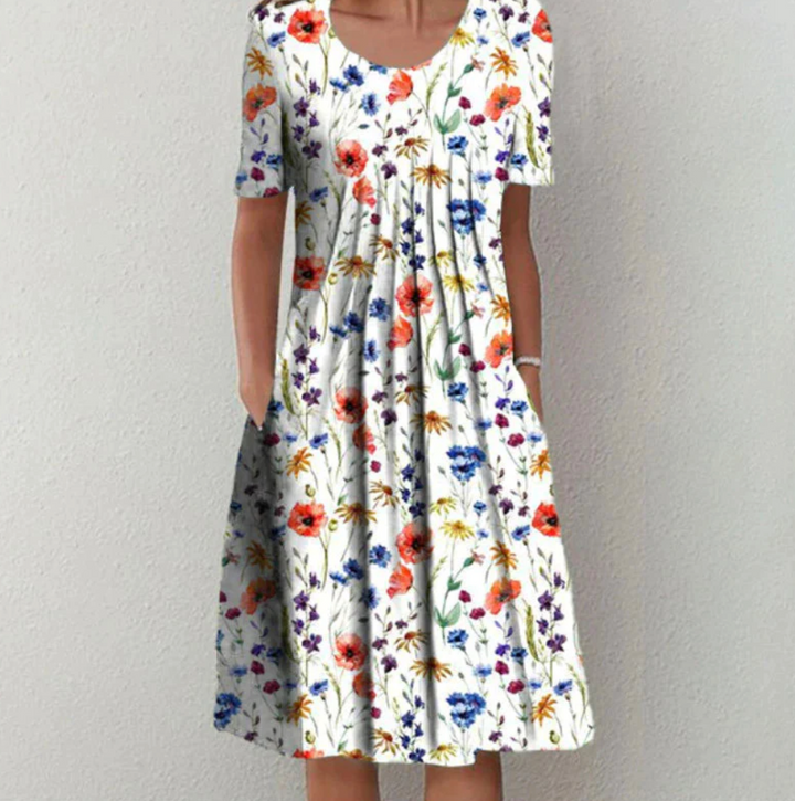 Ella | Women's Patterned Summer Dress | Midi