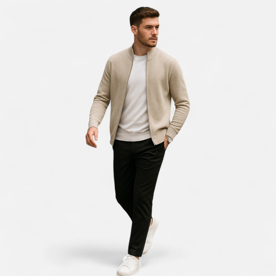 Joneex | Men’s Merino Wool Zip Sweater