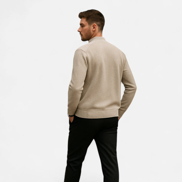 Joneex | Men’s Merino Wool Zip Sweater