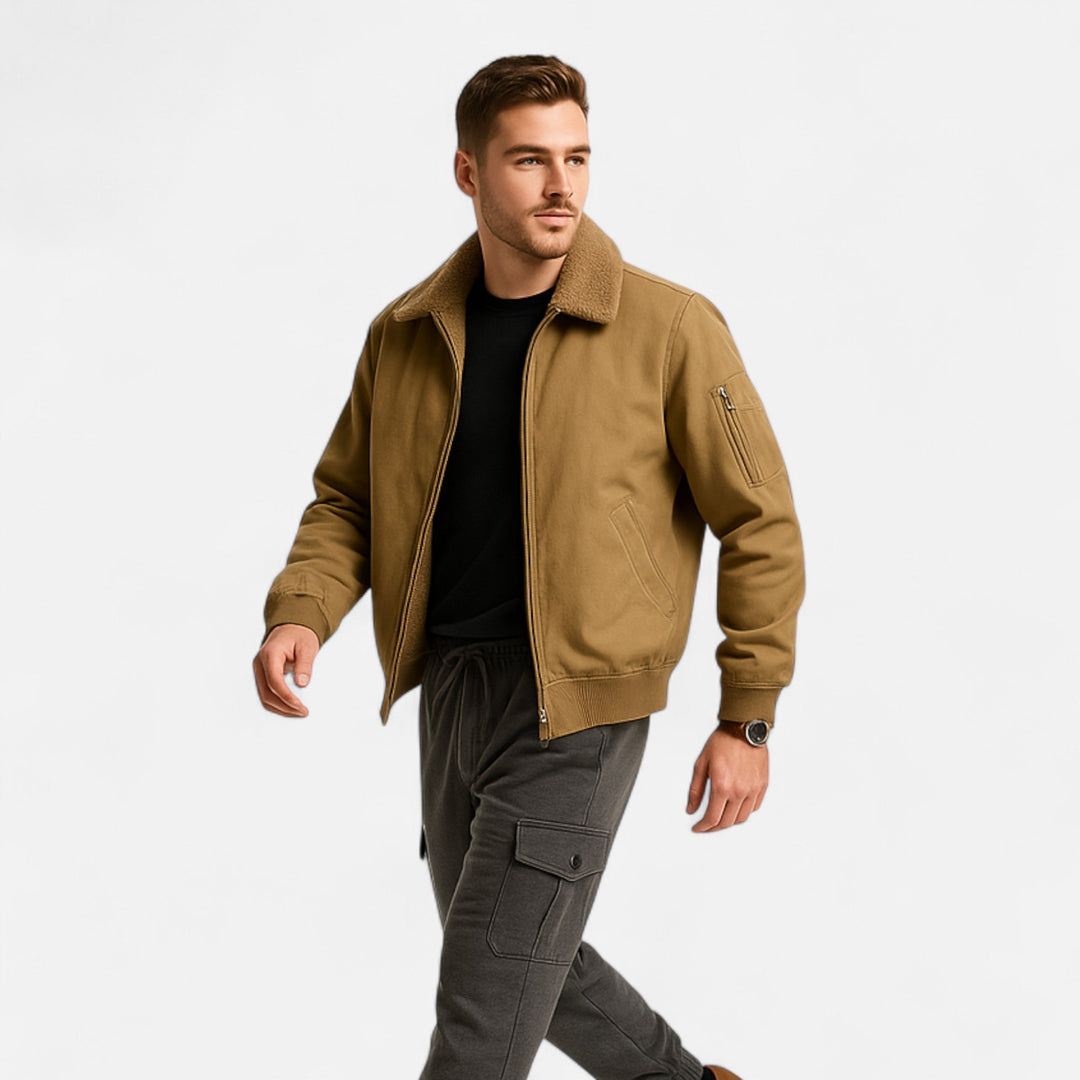Joneex | Men’s Casual Jacket – Refined Cotton & Lambswool Blend