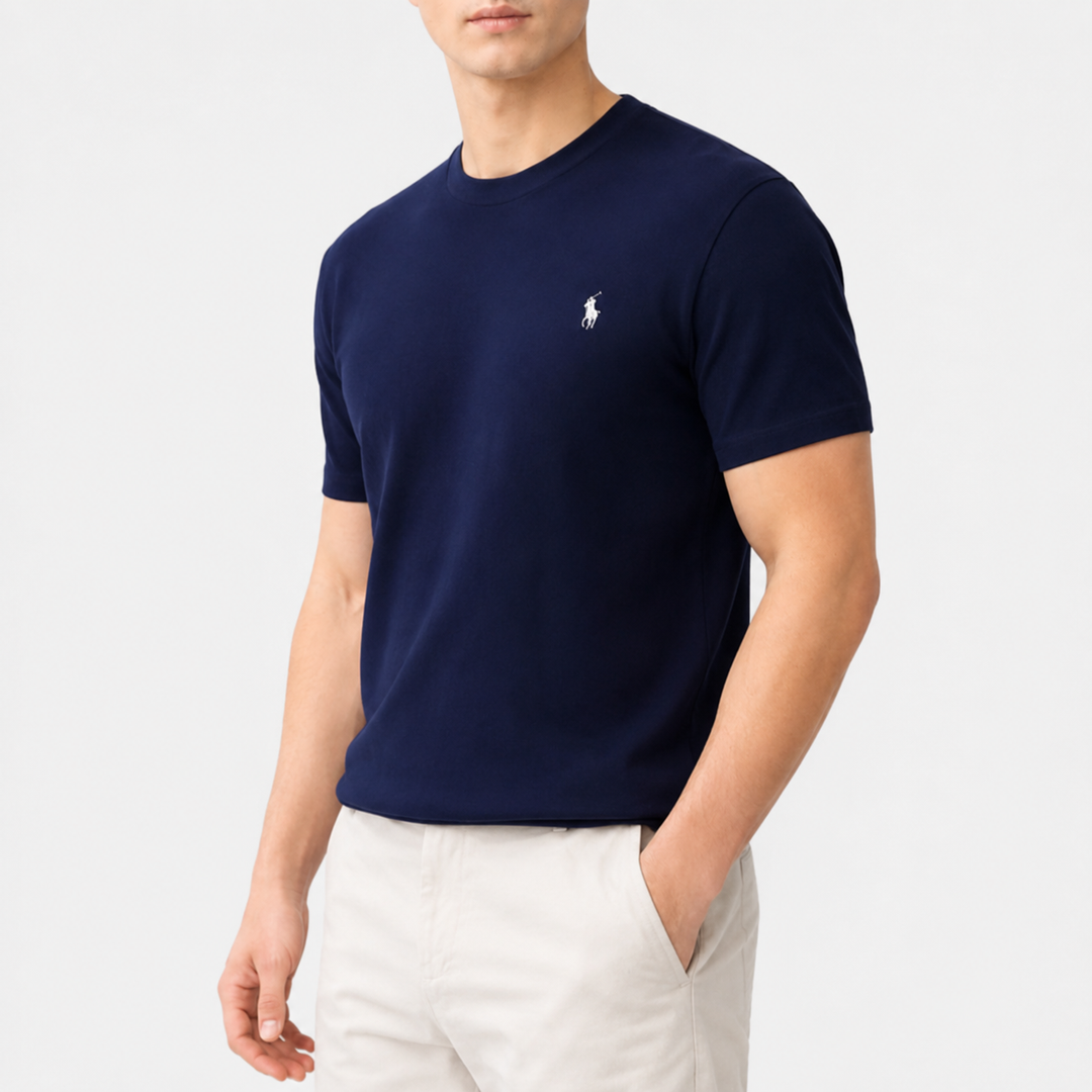 RL™ Men’s Ribbed Knit T Shirt Slim Fit Lightweight Summer Tee