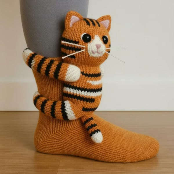 Cotton Socks 3D Animal Design Women