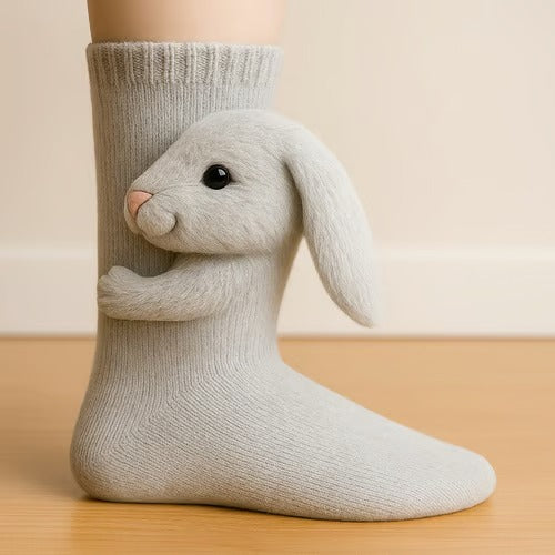Cotton Socks 3D Animal Design Women
