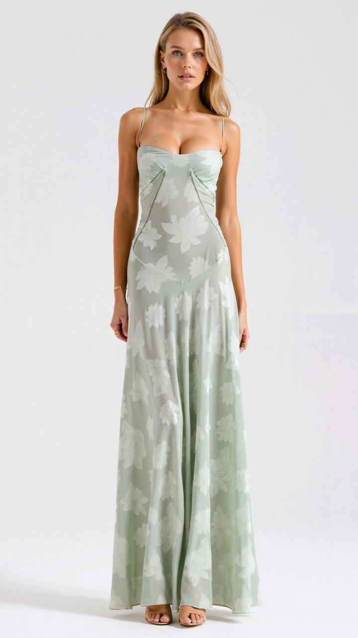 Gabriella | Women Wedding Guest Bustier Maxi Dress