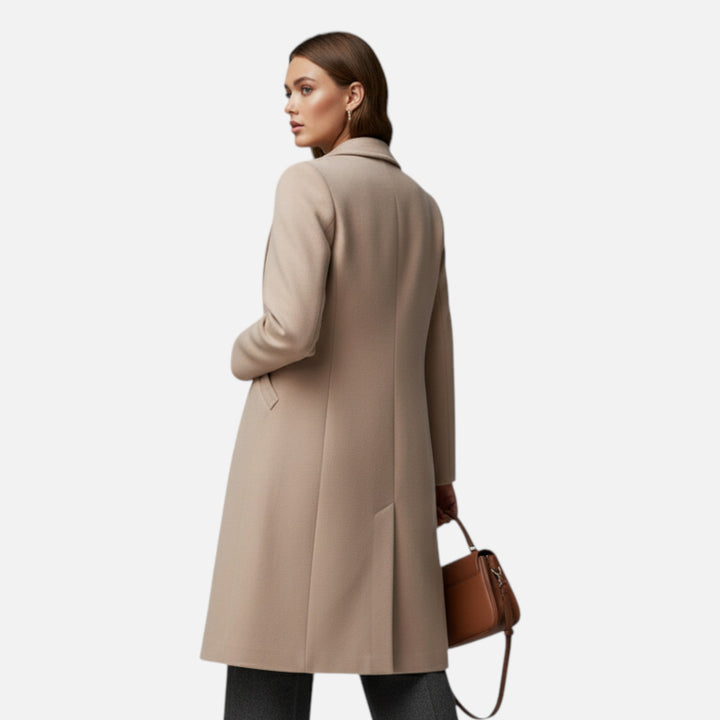 Joneex | Women’s Winter Overcoat – Lapel Collar Elegance