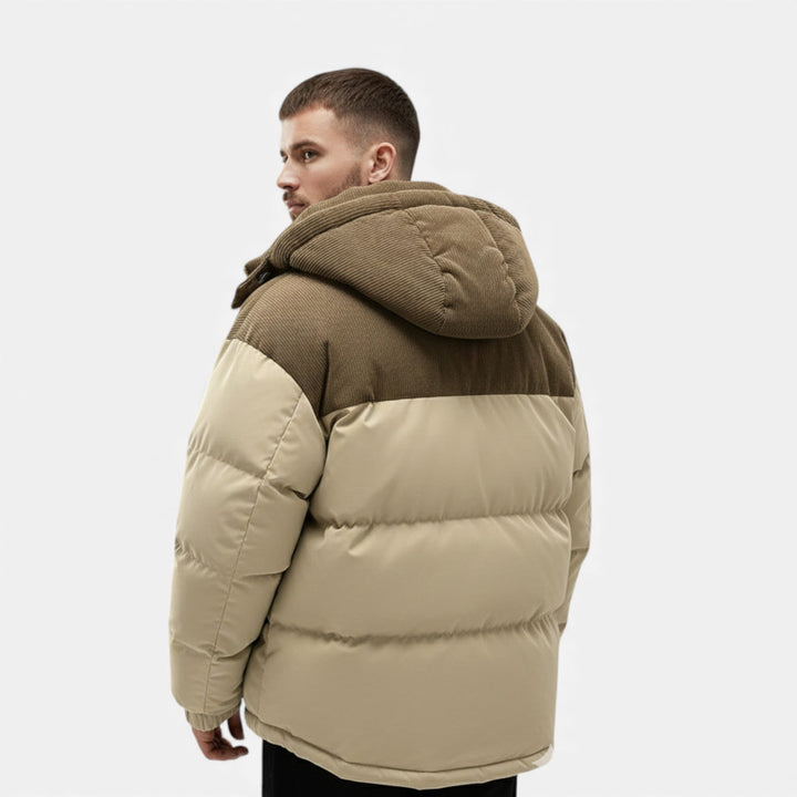 Joneex | Men’s Fleece-Lined Winter Jacket with Removable Hood