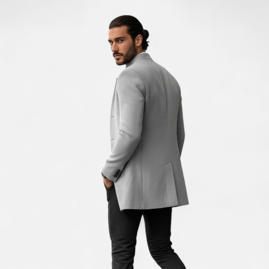 Joneex | Men’s Tailored Coat – Classic Solid Comfort