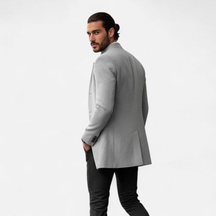 Joneex | Men’s Tailored Coat – Classic Solid Comfort